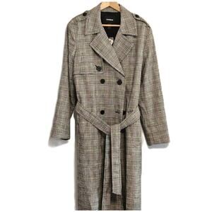 EXPRESS Women’s Plaid Longline Coat – XL – NWT – Classic- MSRP $228